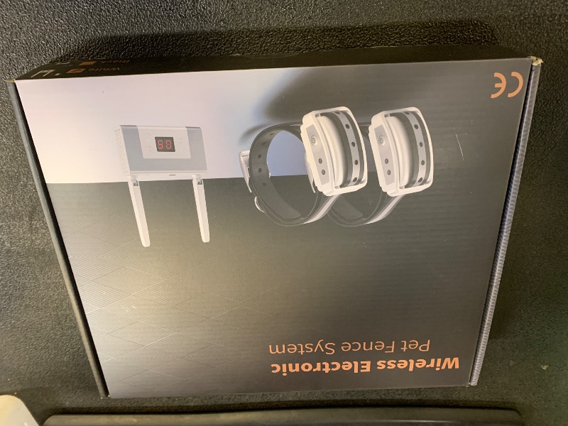 Photo 1 of FOCUSER Electric Wireless Dog Fence System, Pet Containment System for 2 Dogs and Pets with Waterproof and Rechargeable Collar Receiver for 2 Dog Container Boundary System (White)