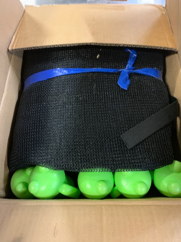 Photo 1 of 15Ft Trampoline Net Replacement with 6 Caps, Trampoline Net Fit for 15Ft Round-6 Straight Poles(Not Include Poles)