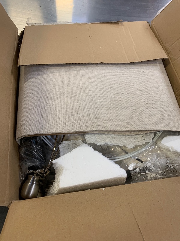 Photo 1 of PARTPHONER 23" Modern Ceramic Table Lamp Set of 2, Table Lamps for Living Room, Rustic Farmhouse Bedside Lamps Nightstand lamp for Bedroom, White Desk Lamp for End Table Home Decor Beige