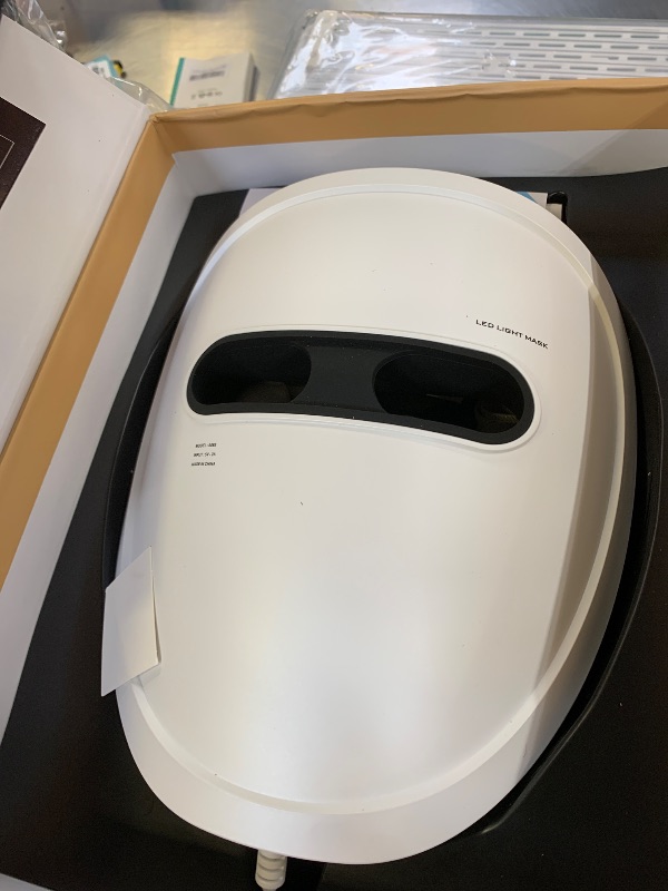 Photo 1 of Red Light Therapy Mask for Face, 2026 LED Face Mask Light Therapy, 4 Modes with Red/Blue/infrared/Dual Red & Blue Lights for Reduce Acne, Anti-Aging and Blemish Repair, Full Face Coverage, Lightweight