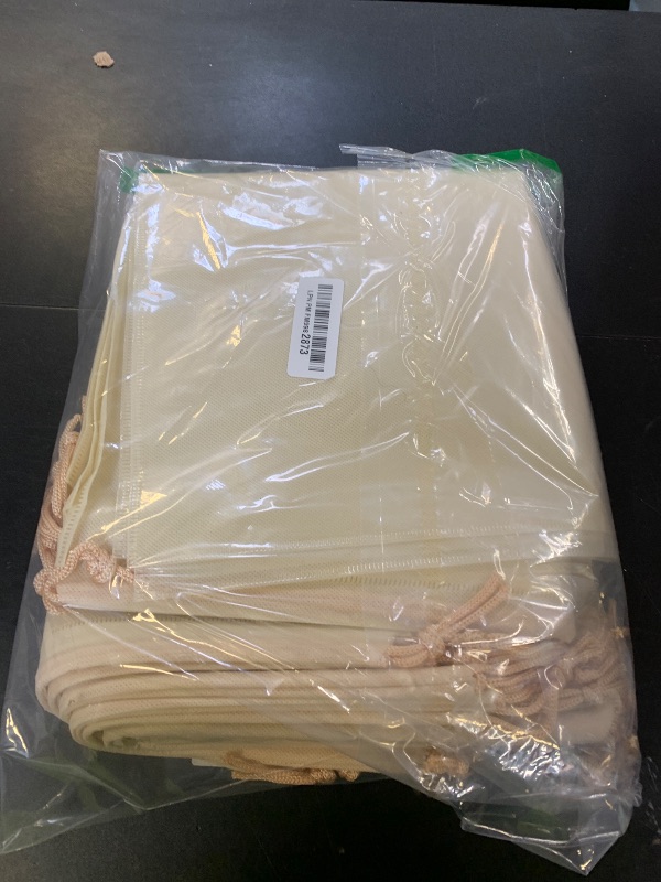 Photo 1 of 16 Pcs Dustproof Drawstring Bags Purse Dust Storage Bags for Handbags Covers Non Woven Fabric Cloth Pouch String Packing Organizer Shoe Pouch