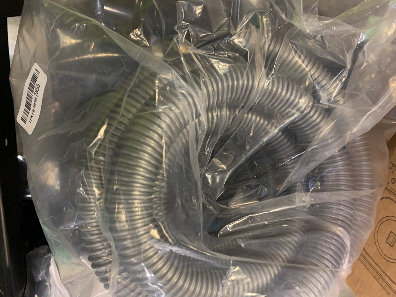 Photo 1 of 1 1/4 Inch x 17 Feet Dust Collection Hose Kit for Home and Shop Vacuums System with 5 Adapters of Woodworking Power Tool and Sander, Compatible with Multi-Brands, Silver Gray Vacuum Hose