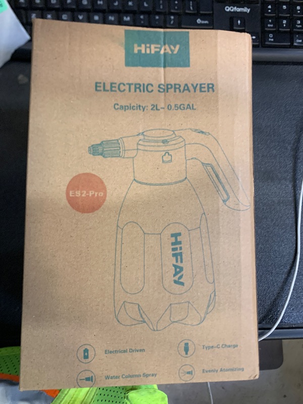 Photo 1 of HIFAY ES2-PRO Electric Spray Bottle 2L/0.5Gallon, Rechargeable Battery Powered Sprayer Spray 60 Bottles On a Single Charge, Automatic Plant Mister?Pump Sprayer,Indoor Watering Can for Plants