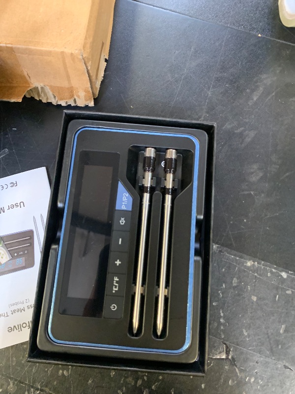 Photo 1 of Alfolive 2025 AI Wireless Meat Thermometer, Smart Bluetooth Meat Thermometer Digital, ±0.5°F High Accuracy, Grill Temperature Probe for BBQ, Grilling, Smoker, Oven, Cooking, Air Fryer, 2 Probes