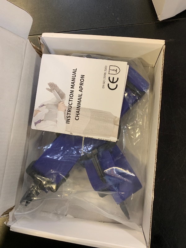 Photo 1 of AWIORETON Chainmail Apron for Butcher, Cut Resistant Apron for Meat Cutting, Food Grade Stainless Steel Metal Mesh with Adjustable Strap (Large)