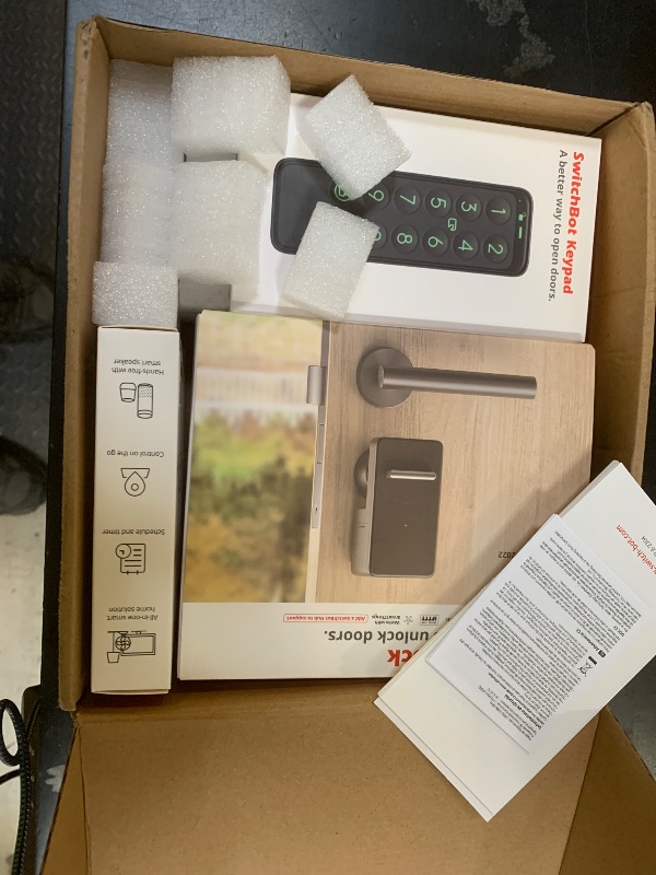 Photo 1 of SwitchBot Wi-Fi Smart Lock with Wireless Keypad, Keyless Entry Door Lock for Front Door, Electronic Smart Deadbolt, Remote Control, Fits Your Existing Deadbolt in Minutes, IP65 Waterproof