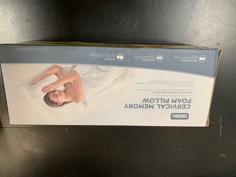 Photo 1 of Osteo Cervical Pillow for Neck Pain Relief, Hollow Design Odorless Memory Foam Pillows with Cooling Case, Adjustable Orthopedic Bed Pillow for Sleeping, Support for Side Back Sleepers