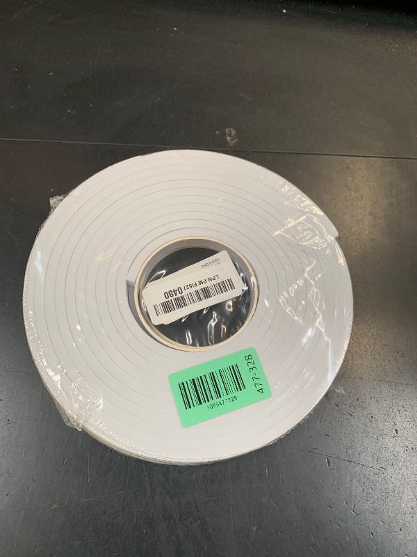 Photo 1 of 1/2 Inch W x 1/4 Inch T EVA Foam Weather Stripping Tape,Self-Adhesive Seal Tape for Doors & Windows-Draft Blocker,Soundproofing,Waterproof Insulation Foam,2 Rolls Total 33FT White