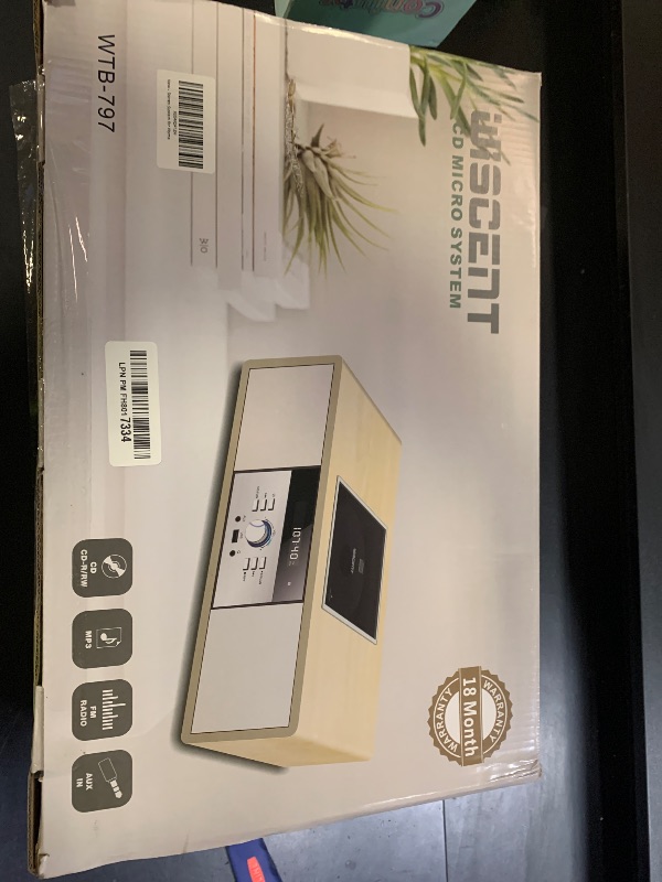 Photo 1 of Bluetooth Stereo System for Home with CD Player, Vintage Wooden Hi-Fi Music System with Bluetooth, FM Radio, AUX & USB Input, Remote Control, Compact Radio & Stereo