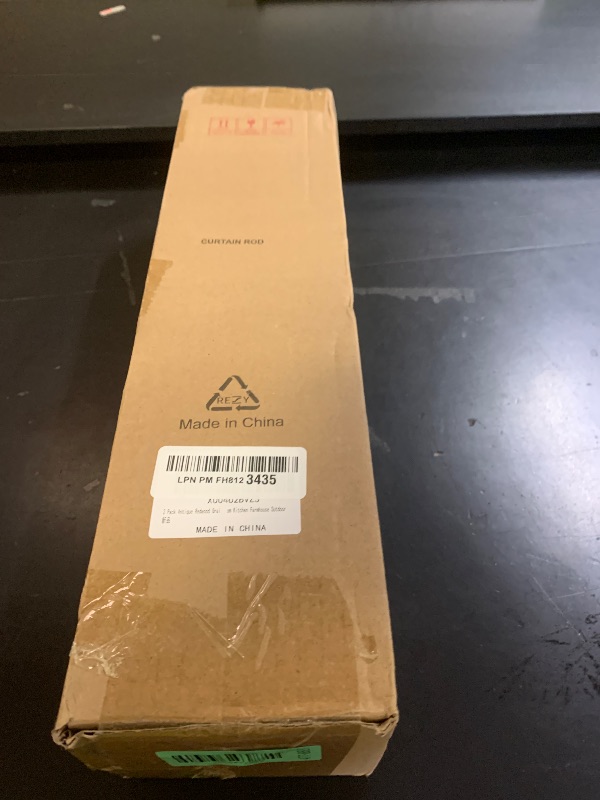 Photo 1 of 2 Pack Antique Redwood Curtain Rods for Windows 48 to 84 Inches 1" Diameter Heavy Duty Window Curtain Rod Adjustable with Handmade Wood Grain Design for Living Room Bedroom Kitchen Farmhouse Outdoor