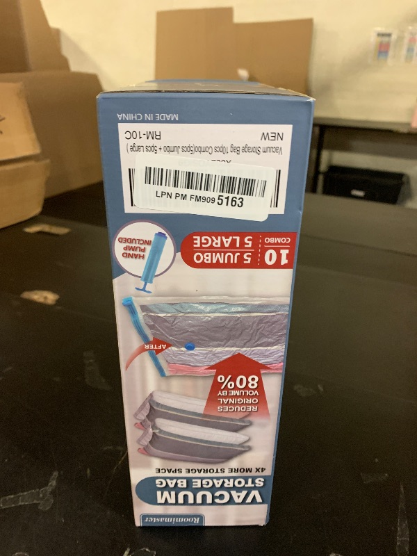 Photo 1 of 10 Pack Vacuum Storage Bags with Pump, 5 Jumbo and 5 Large Space Saver Vacuum Storage Bags, Vacuum Seal Bags for Clothing, Comfoters, Pillows, Blanket, Bedding