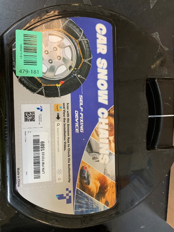 Photo 1 of Snow-Chains Auto Fixing 1 Min Quick Fit Easy Installation Tire-Chains, Portable Reusable Universal Emergency Tire Traction Chain for Passenger Car, Pickup Trucks and SUV - Set of 2 (HKN-110)