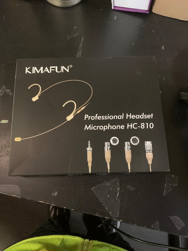 Photo 1 of KIMAFUN Headset/Headworn Microphone Professional Earset Over Ear Hanging Condenser Mic Compatible with Shure Wireless System Bodypack Transmitter, Ideal for Performance, Theater, Lecture - Beige D4