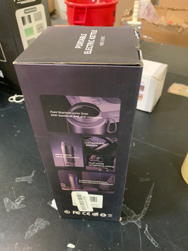 Photo 1 of Pure Titanium Travel Kettle,Dual Voltage Portable Electric Kettle 110V-240V Smart Small Water Boiler for Tea & Coffee,12 Temperature Control,Auto Shut Off & Boil Dry Protection (Gray,520ML)