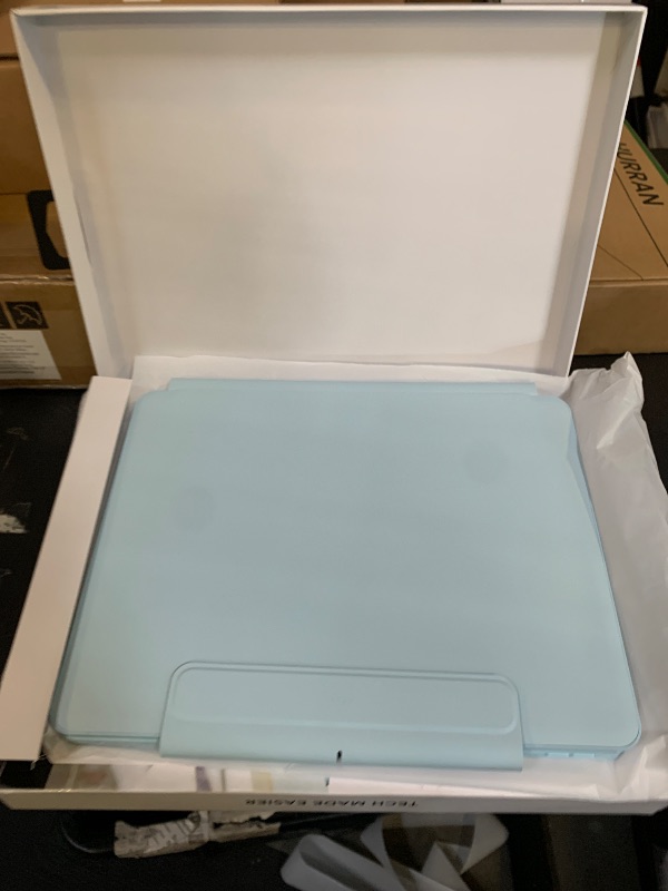 Photo 1 of ESR iPad Pro 13 Inch Case with Keyboard (M5/M4, 2025/2024), iPad Pro 13 Keyboard Case with Easy-Set Magnetic Stand, Portrait/Raised Modes for iPad Pro 13, Removable, Rebound 360 Series, Blue