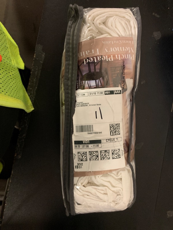 Photo 1 of Beige White Pinch Pleated Linen Curtains 96 Inches Long 60 Inch Width Linen Blend Light Filtering Window Curtains 96 Inch for Living Room Bedroom Patio Pinch Pleat Drapes Hooks Rings 1 Panel 60Wx96L