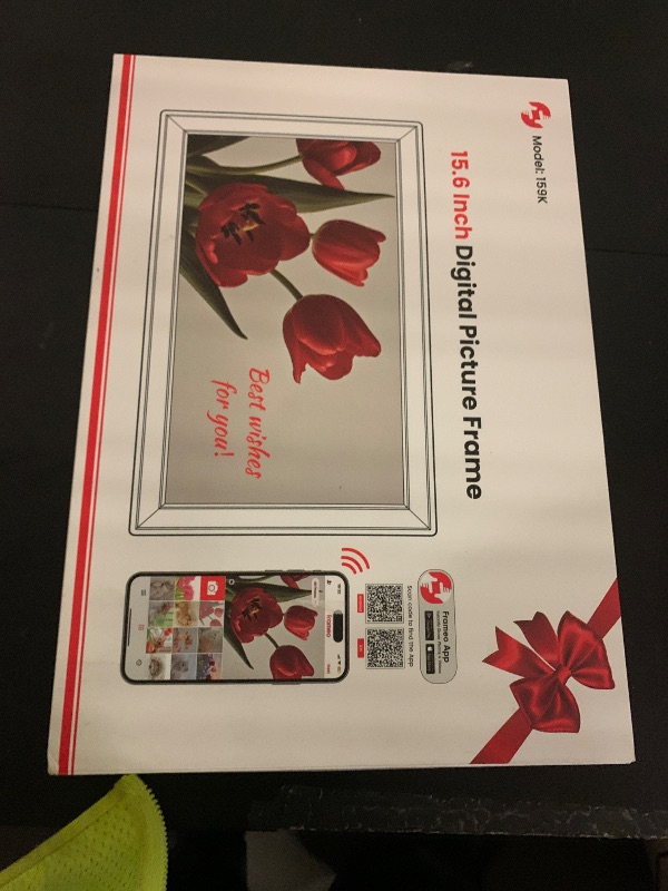 Photo 1 of BIGASUO Digital Picture Frame Frameo 15.6" WiFi Electronic Photo Frames Large with 64GB Memory 1920x1080 IPS FHD Touch Screen Share Moments Instantly Anywhere Photo Gifts for Parents and Grandparents