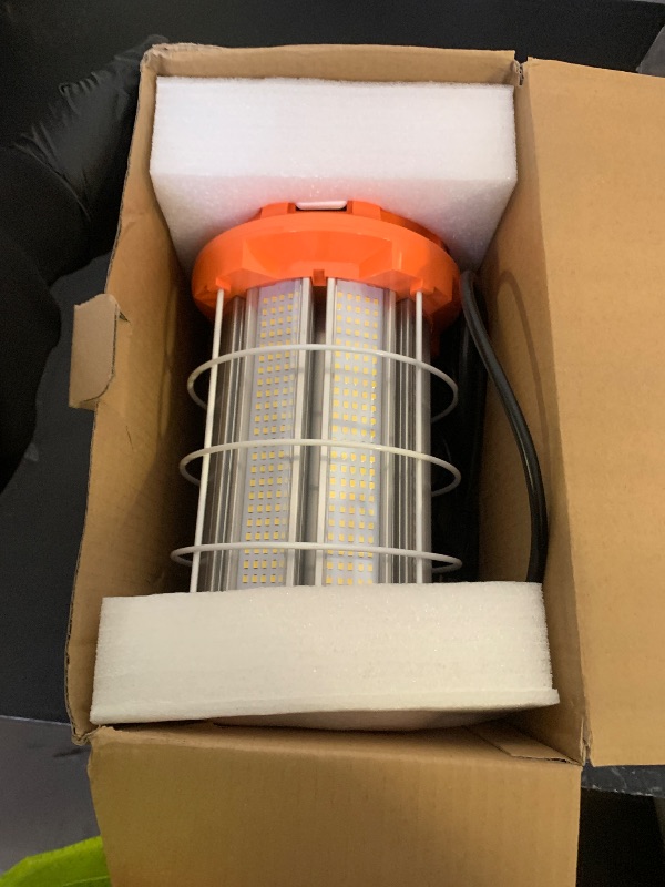 Photo 1 of 250W LED Temporary Work Light 37500Lm 5000K Construction Lights Led Work Light IP65 Dust Waterproof Portable Lights with Stainless Steel Guard Hook for Mine Wharf Job Site Garage Factory Lighting