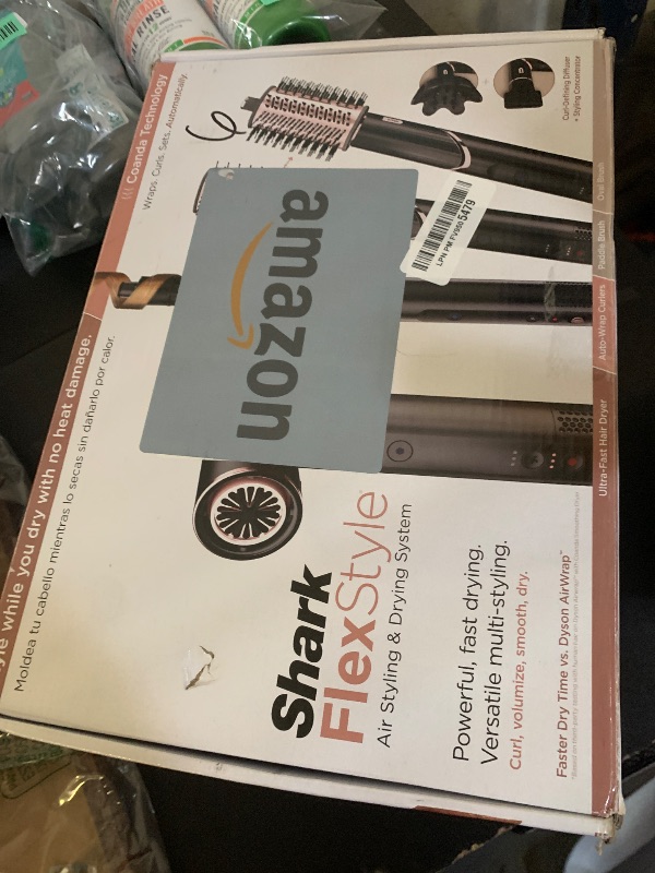 Photo 1 of Shark Hair Dryer | FlexStyle Hair Styling System | Portable & Powerful Blow Dryer Brush | Hair Curler & Volumizer | 6 Styling Tools Included | Best for All Hair Types | Black | HD440BK