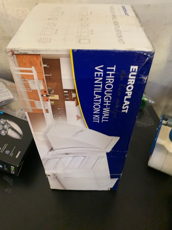 Photo 1 of Repa Market 4 Inch Plastic Through Wall Ventilation kit - Dryer Vent Hood with Adjustable Pipe and Duct Connector - White - Dryer exhaust vent with Built in Gravity Damper