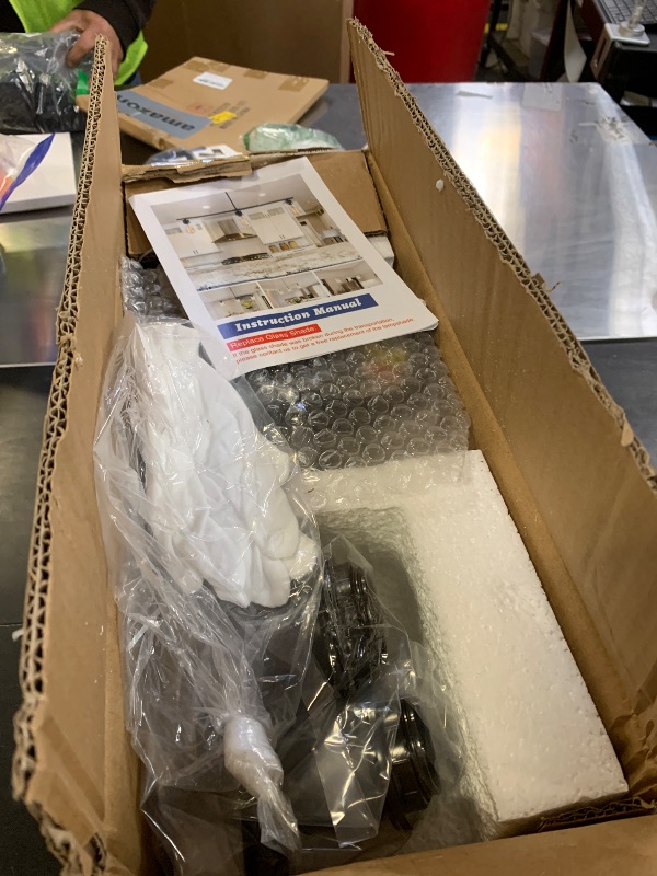 Photo 1 of Yarlkav Kitchen Island Lighting, 3 Lights Linear Chandeliers Rectangle Pendant Light Fixtures for Dining Room Farmhouse Hanging Light with Glass Shades(Black)