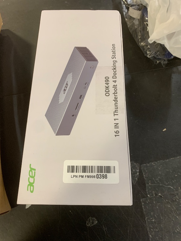 Photo 1 of Acer Thunderbolt 4 Dock, 16 in 1 DisplayLink Docking Station 4 Monitor, 3×TB4+2×HDMI+2×DP, Up to 8K & 40Gbps, 160W Power, 2.5G Ethernet, SD4.0, USB C Dock for MacBook Pro/Max, Dell, Acer, HP etc