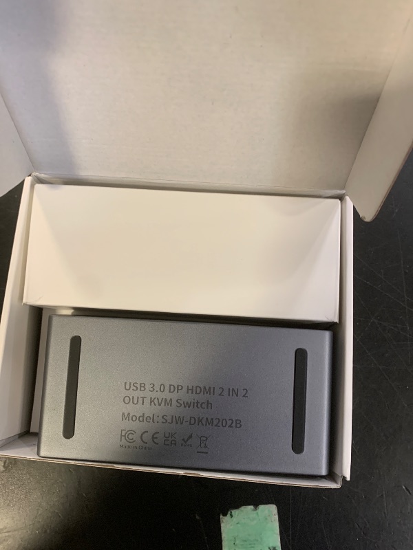 Photo 1 of Unitek KVM Switch 2 Monitors 2 Computers 4K@60Hz HDMI+Displayport Dual Monitor KVM Switches 3 USB Ports for Sharing Keyboard Mouse Hard Drives Mic Headset 2 USB-B Cable DC 5V Adapter Controller