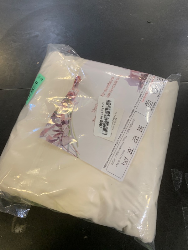 Photo 1 of 10x10ft Wrinkle Free Ivory Backdrop Curtain for Parties Soft Fabric Drapes Wedding Ivory Curtain Backdrop for Birthday Party Decorations Background for Photography 5x10ft,2 Panels