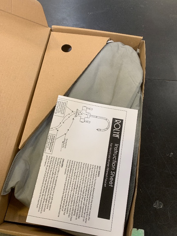 Photo 1 of ROLYA 304 Stainless Steel 2 Way Instant Hot and Cold Water Dispenser Boiling Water Faucet Only Brushed Nickel