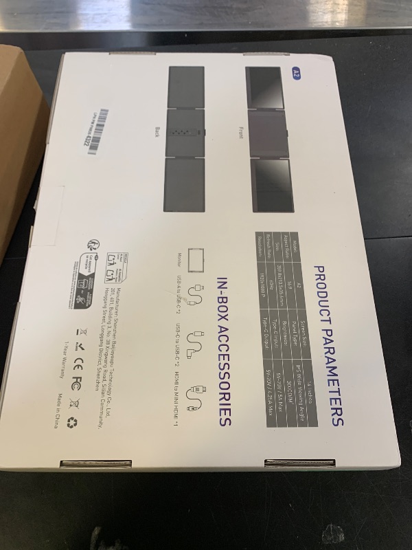 Photo 1 of FEZOBR Laptop Screen Extender, 14'' FHD 1080P IPS Portable Monitor for Laptop, Triple Screen Extender Monitor Plug-Play for Mac/Windows/Chrome, Fit 13”-17.3” Laptops