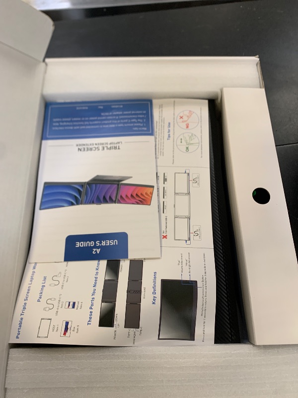 Photo 1 of FEZOBR Laptop Screen Extender, 14'' FHD 1080P IPS Portable Monitor for Laptop, Triple Screen Extender Monitor Plug-Play for Mac/Windows/Chrome, Fit 13”-17.3” Laptops