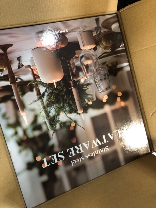 Photo 1 of KINGSTONE Retro Rope-Pattern Silverware Set, 40-Piece Flatware Set Cutlery Set Forged with Handcrafted Texture Handles 18/10 Stainless Steel, Dishwasher Safe