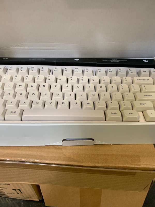 Photo 1 of nuphy Node75 Wireless Mechanical Keyboard, 75% Hot Swappable Custom Keyboard, 82 Keys Computer Gaming Keyboards, Supports Touch Gestures, PBT Keycaps, RGB Backlit, Bluetooth/2.4GHz/USB-C