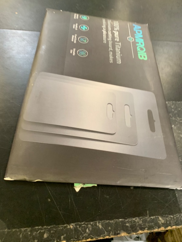 Photo 1 of APMRQIB Titanium Cutting Boards for Kitchen,100% Pure Titanium Cutting Board Set of 3, Double Sided Non Toxic Cutting Board, Hygiene Durable Dishwash