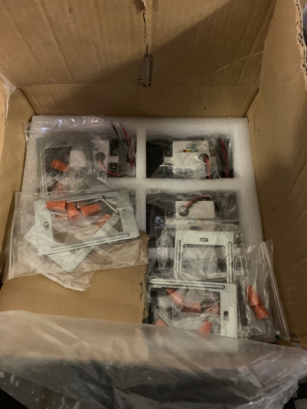 Photo 1 of FTL 12-Pack Step Lights Outdoor Stair Light 12V LED, 3000K/4000K/5000K 3 Color Changing Stair Lights Indoor 3.5W 150LM Waterproof Indoor Deck Step Light, Low Voltage Black Staircase Lighting Aluminum