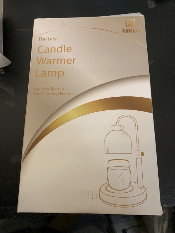 Photo 1 of **MISSING BULB** AIKUT Candle Warmer Lamp, with 2 Bulbs,Timer & Dimmer,Compatible with Large Yankee Candle Jars,3 Wick Candles,Height Adjustable Electric Top Candle Melter,White,110-120v