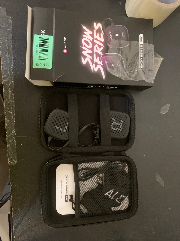 Photo 1 of ALECK Snow Series Pro Universal Wireless Bluetooth Helmet Speakers Headphones for Ski and Snowboard Audio-Ready Helmets, Glove Friendly Controls, Microphone Headset for Hands-Free Calls