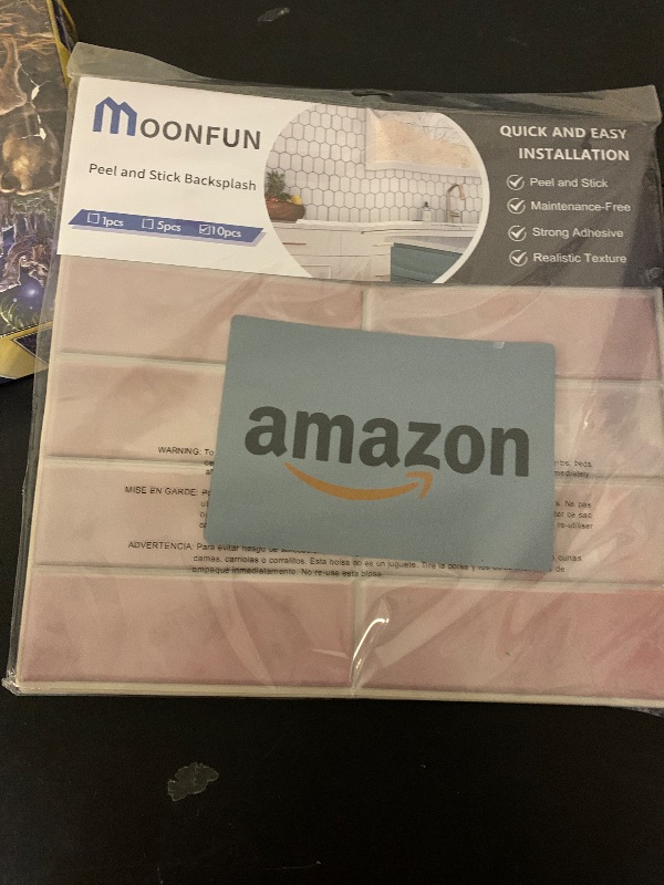 Photo 1 of 10 Sheet Peel and Stick Subway Kitchen Backsplash Tiles,3D Rectangle Waterproof Self-Adhesive Wall Tile Stick on Backsplash for Kitchen,Bathroom and Fireplace(Pink,12"×12")