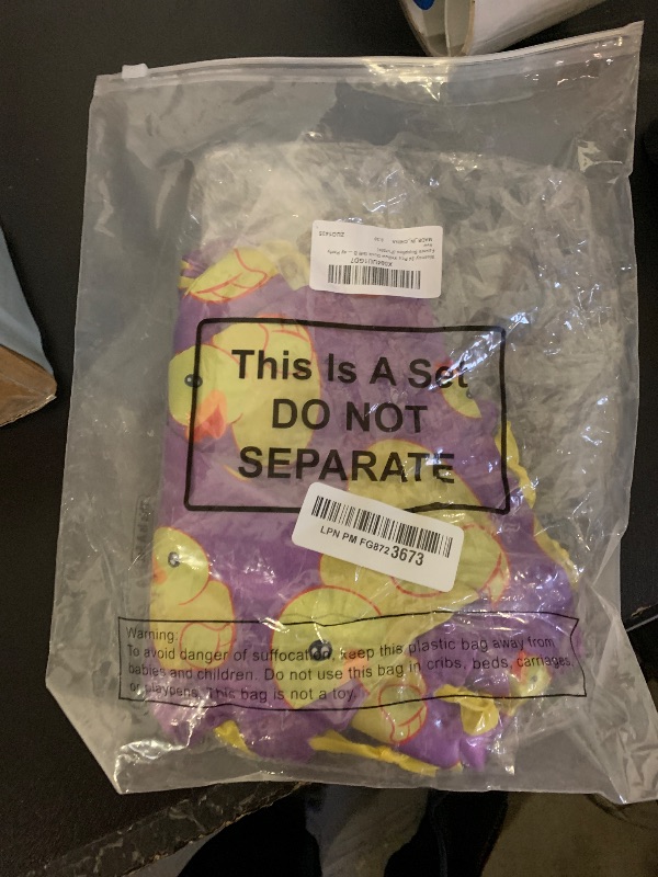 Photo 1 of **INCOMPLETE** Wesnoy 5 Pcs Yellow Duck Gift Bags with Drawstring 7 x 9 Inch Rubber Duck Treat Goodie Drawstring Reusable Candy Bags for Baby Shower Birthday Party Favors Supplies (Purple)