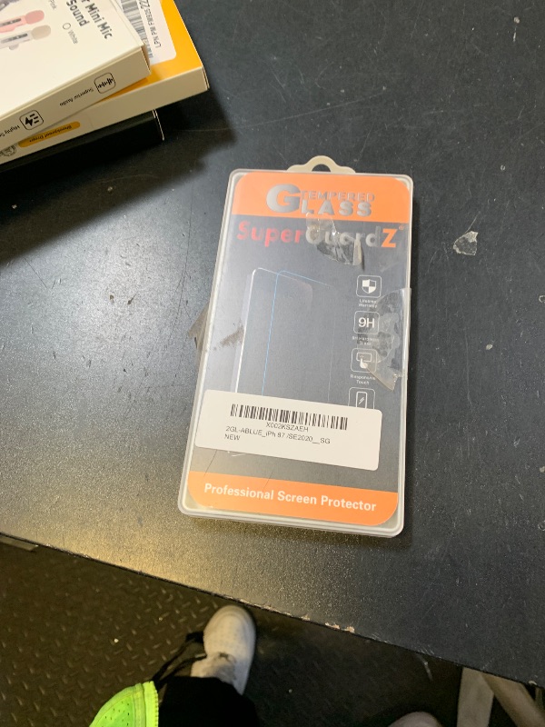 Photo 1 of [2-Pack] For iPhone SE (2nd Gen, 2020) / iPhone 8 / iPhone 7 Screen Protector Anti Blue Light Tempered Glass [Eye Protection], SuperGuardZ, 9H, 0.3mm, Anti-Scratch, Anti-Bubble [Lifetime Replacement]