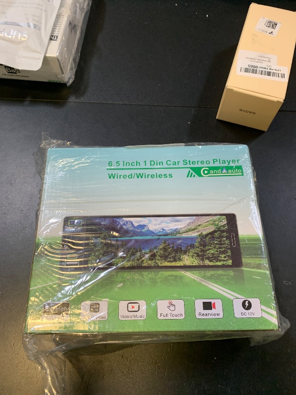 Photo 1 of 6.5" Single Din Car Stereo, Wireless Apple CarPlay Android Auto, Car Bluetooth 5.2, Car Radio with HD In-Cell IPS Touchscreen,FM/AM/RDS, Dual USB Type-C, HD Backup Camera, 180W Audio Output, Subwoofer