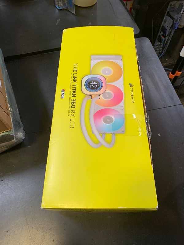 Photo 1 of CORSAIR iCUE Link Titan 360 RX LCD Liquid CPU Cooler – 360mm AIO – Low-Noise – FlowDrive Cooling Engine – Intel LGA 1851/1700, AMD AM5/AM4 – 3X RX120 RGB Fans – iCUE Link System Hub Included – White