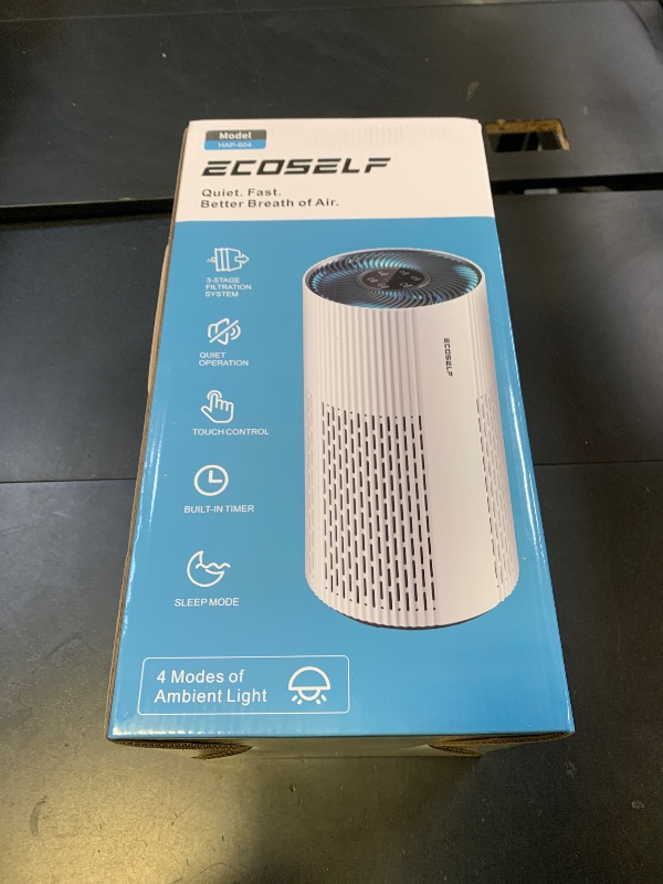 View 2 of Air Purifiers for Home Large Room Cover Up to 1500 Ft² with True HEPA Filter, 20dB Sleep Mode, Air Cleaner for Bedroom Pets, HAP604, Grayish White