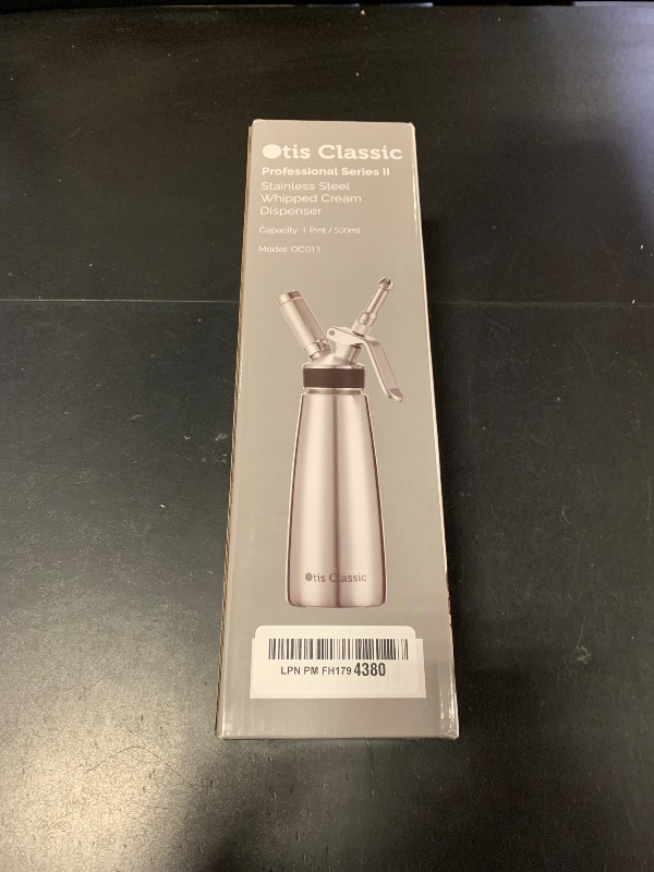 Photo 1 of Otis Classic 304 Stainless Steel Whipped Cream Dispenser, 500ml w/ 3 Decorating Nozzles 4 Injector Tips and 6 Colored Grips - Commercial Grade Quality Made of Food Grade Stainless Steel for Home Chef