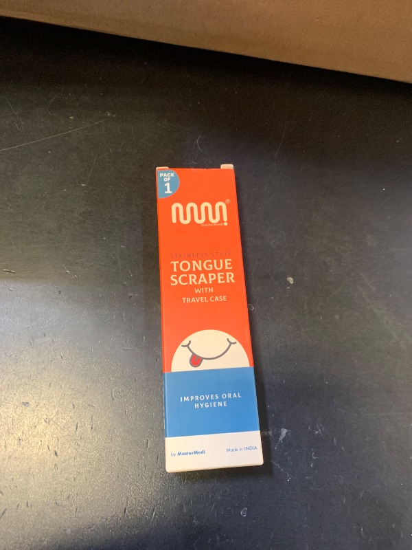 Photo 1 of MasterMedi Tongue Scraper with Case Easy to Use Tongue Scraper for Adults, Tongue Cleaner for Oral Care & Hygiene (Single Pack (with Travel Case))