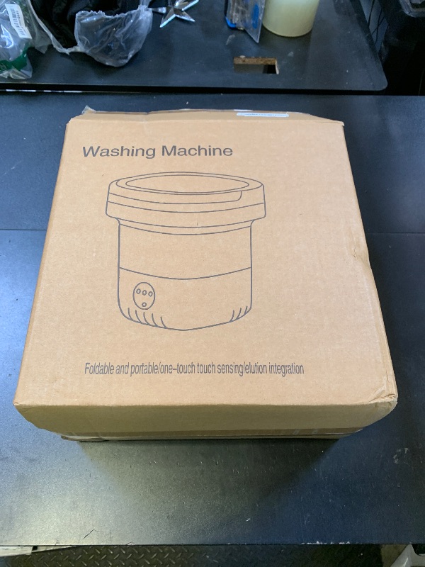 Photo 1 of Portable Washing Machine - 16L Mini Foldable Washer with Spin Basket, Deep Cleaning for Small Clothes & 3 Cleaning Modes, Collapsible Laundry for Apartment, Dorm, Hotel, RV and Travel (Green)