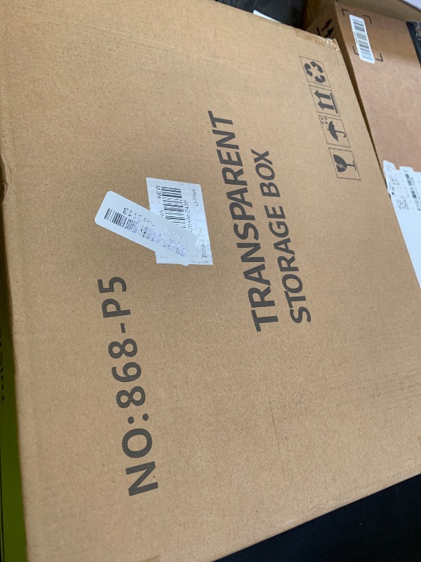 Photo 1 of Acrylic Box Display Case, Clear Plastic Stackable Storage Bins with Magnetic Attraction Lid, Showcase for Cosmetic, Large Figures Collectibles (5 Pack, X-Large)