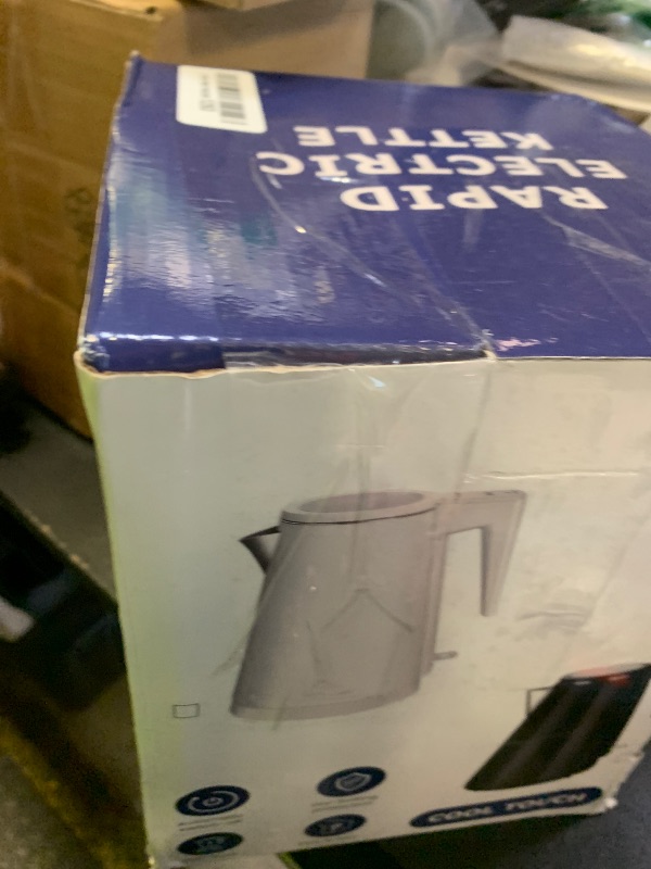 Photo 1 of 1.2L Double Wall Stainless Steel Interior Water Boiler, Cordless, 1000W Fast Boil with LED Light Coffee Pot & Tea Electric Kettle, Auto Shut-Off and Boil-Dry Protection (Chroma Blossom)