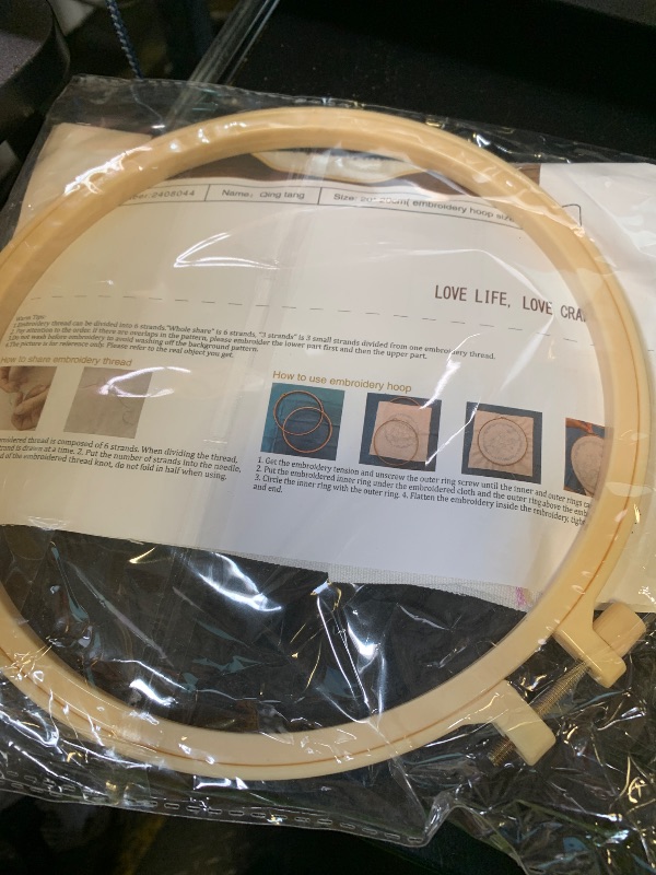 Photo 1 of FONNUY Crewel Embroidery Kit for Beginners, Seasonal Tree Pre-Stamped Pattern Kits for Adults with Hoop, Easy to Follow Color Thread Needlework, 8'' (Purple)