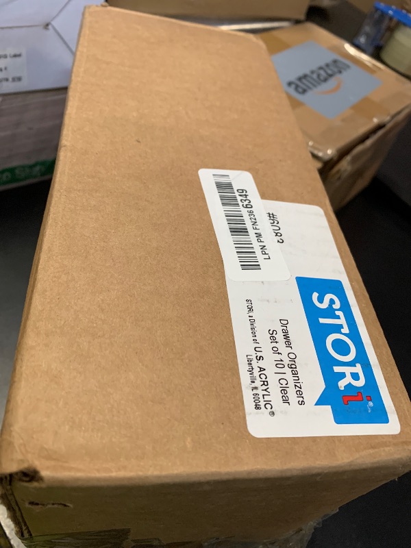 Photo 1 of STORi SimpleSort 10-Piece Stackable Clear Drawer Organizer Set | Multi-size Trays | Makeup Vanity Storage Bins and Office Desk Drawer Dividers | Made in USA